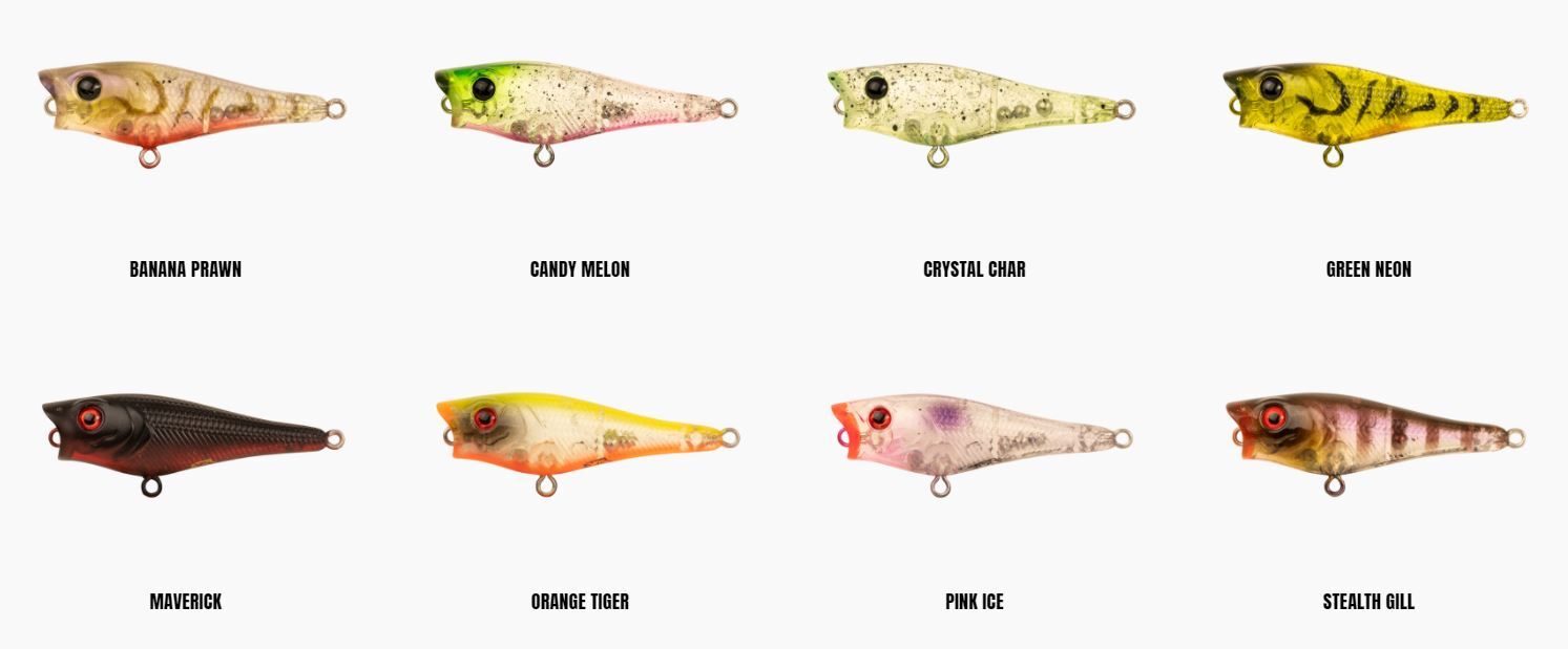 Estuary Surface Lures Berkley Pro Tech 50mm Pop Surface Lure 3 Estuary Surface Lures Berkley Pro Tech 50mm Pop Surface Lure